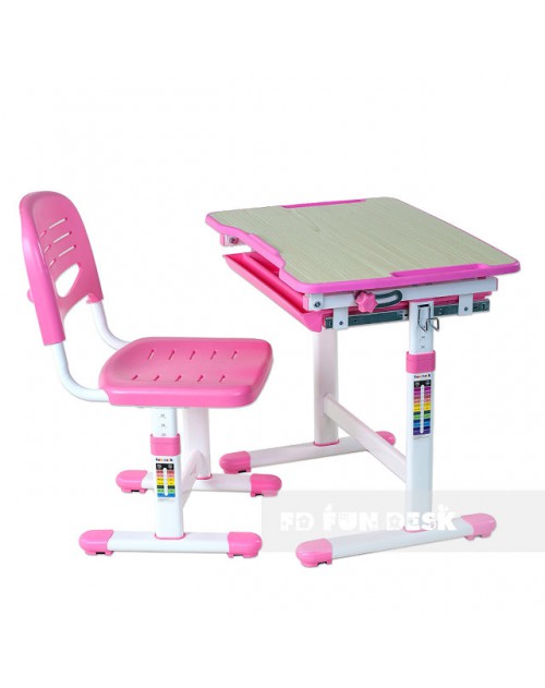 Piccolino Pink - Biurko dziecięce + Krzeselo