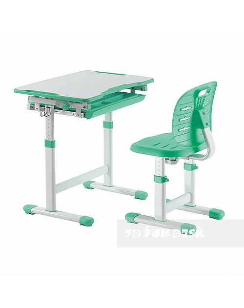 Piccolino III Green - zestaw biurko z krzesełkiem dla dzieci