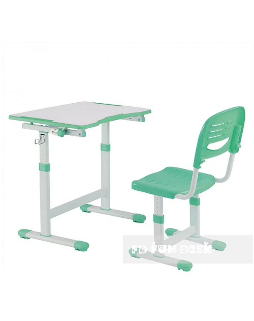 Piccolino II Green- Biurko dziecięce + Krzeselo